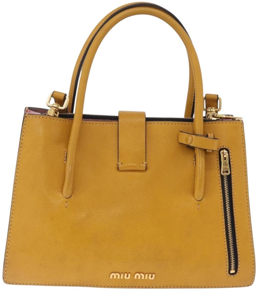 Miu Miu Madras Convertible Compartment Leather Medium