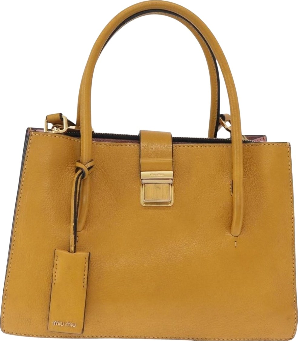 Miu Miu Madras Convertible Compartment Leather Medium