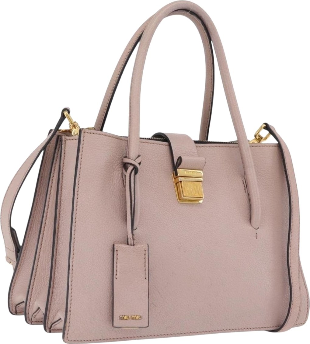Miu Miu Madras Convertible Compartment Leather Medium
