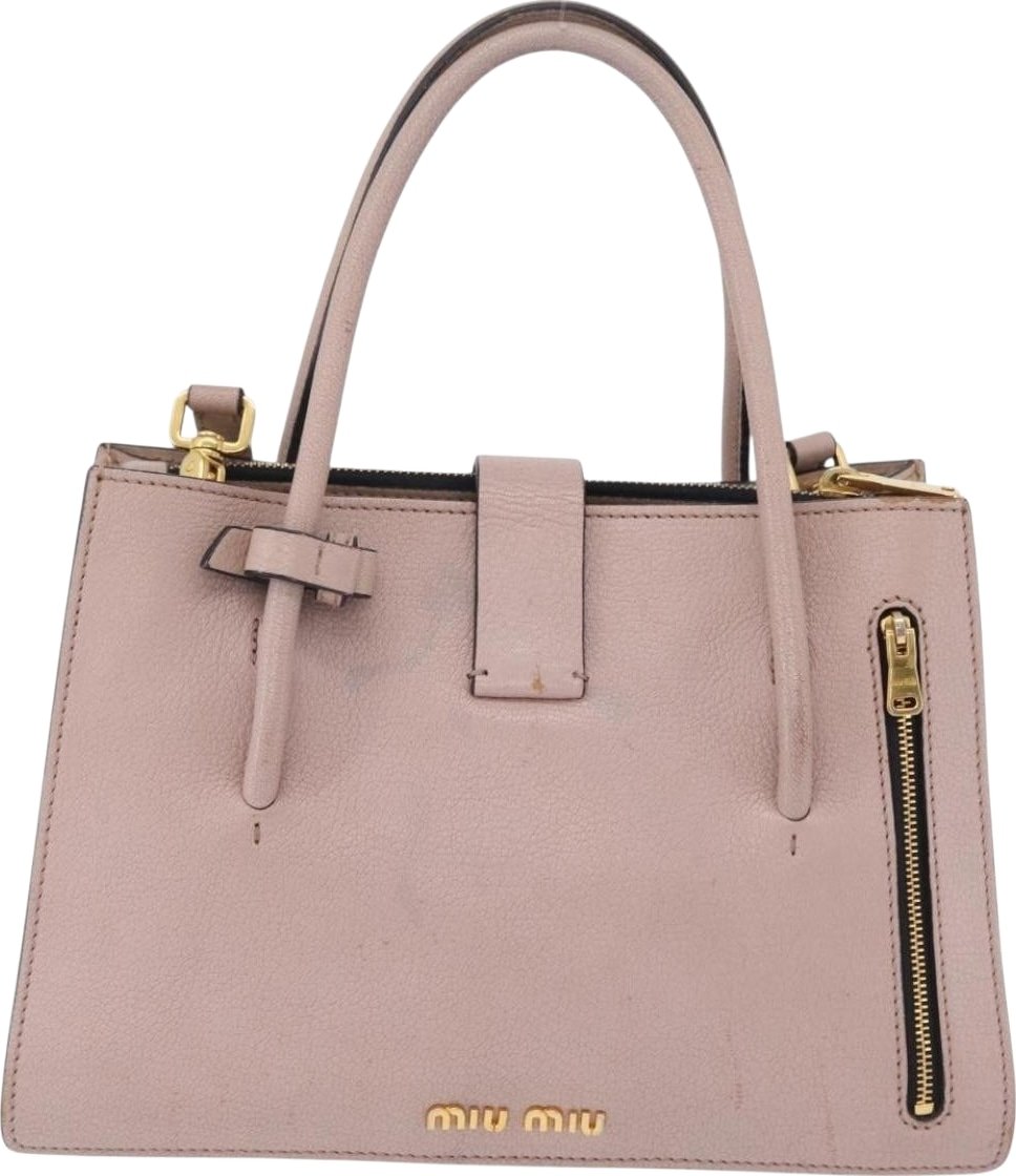 Miu Miu Madras Convertible Compartment Leather Medium