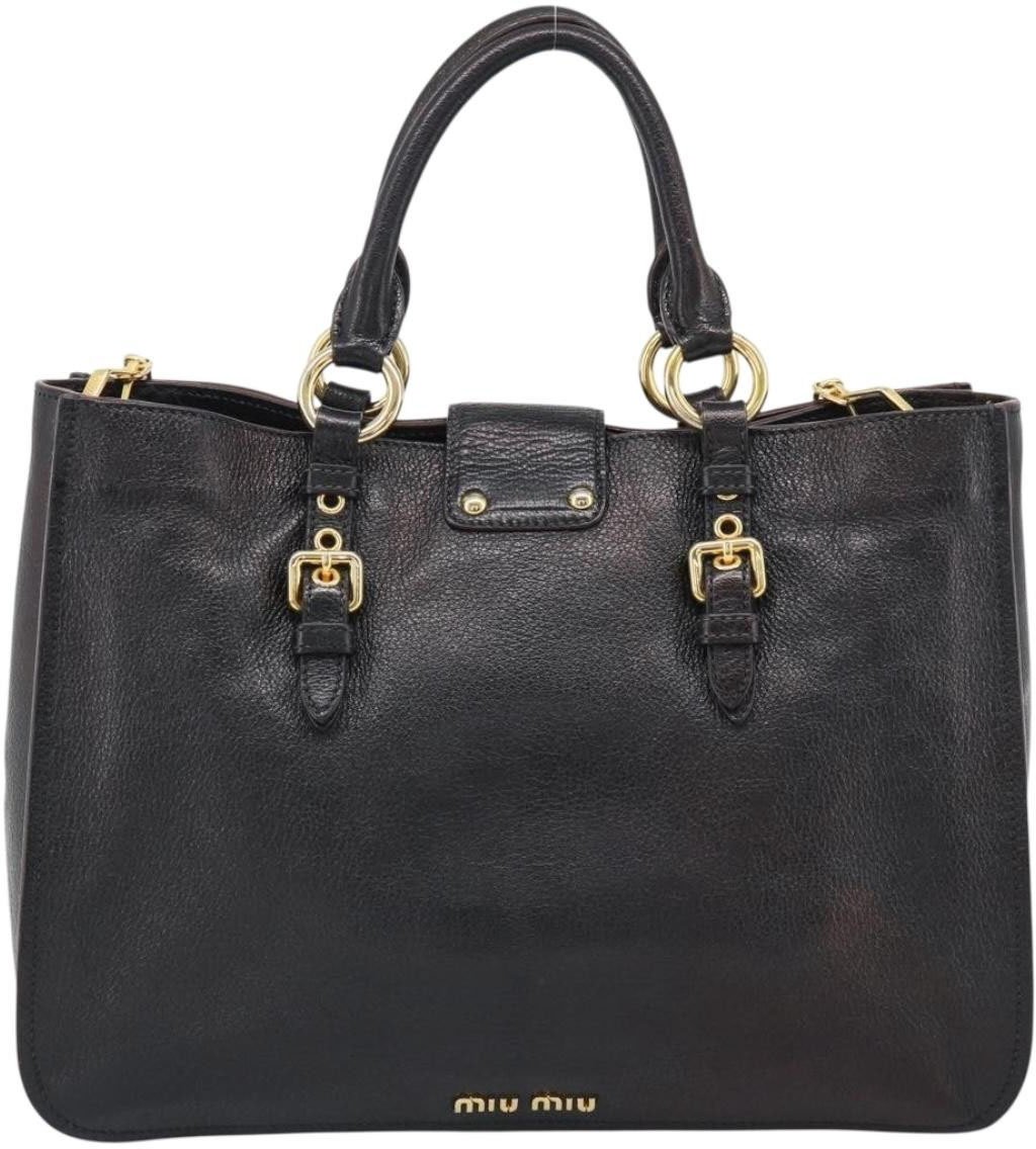 Miu Miu Madras Convertible Lock Leather Small