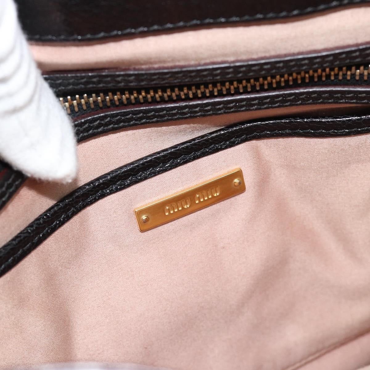 Miu Miu Madras Convertible Lock Leather Small