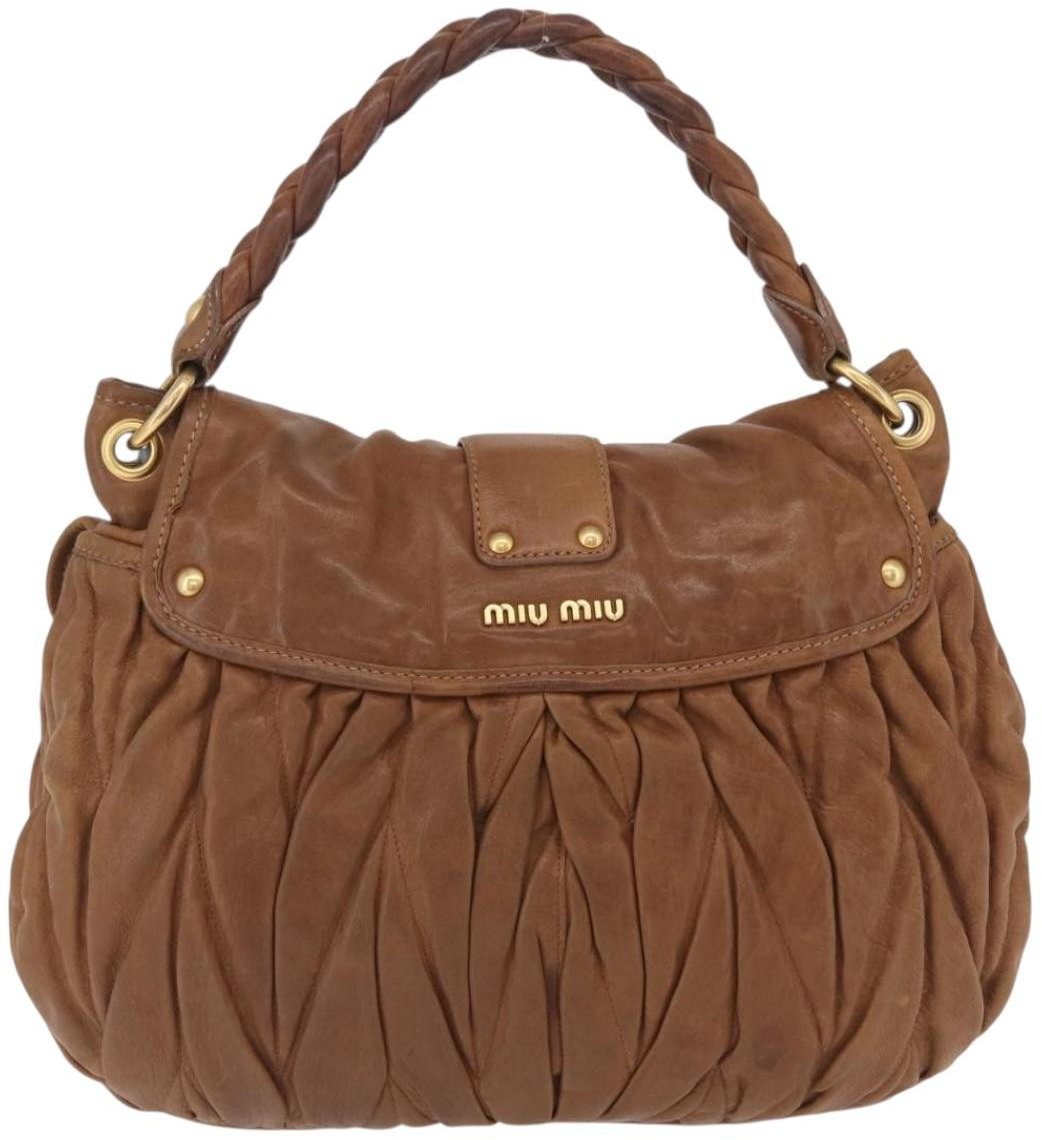 Miu Miu Coffer Convertible Hobo Matelasse Leather Medium