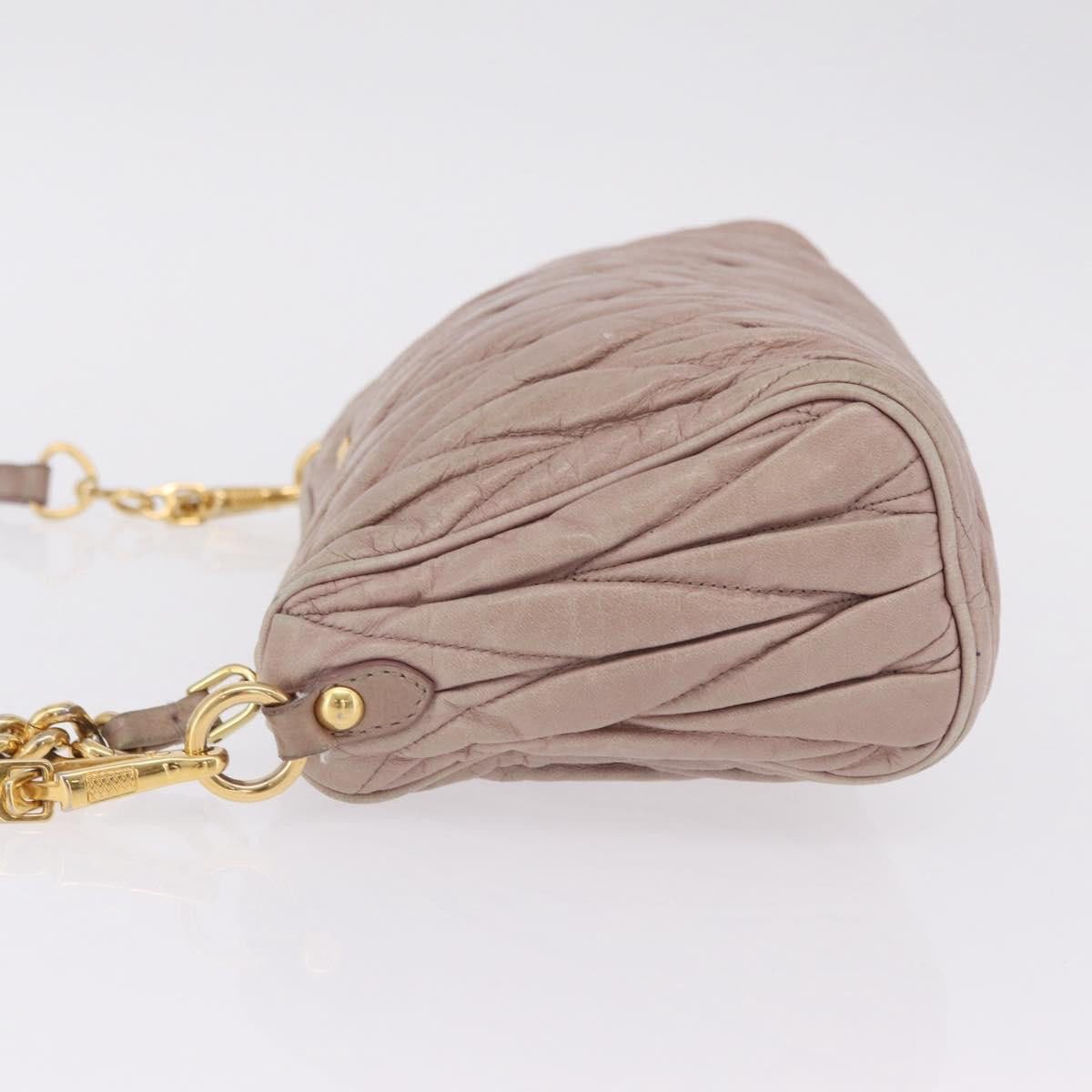 Miu Miu Shoulder Matelasse Leather Mini