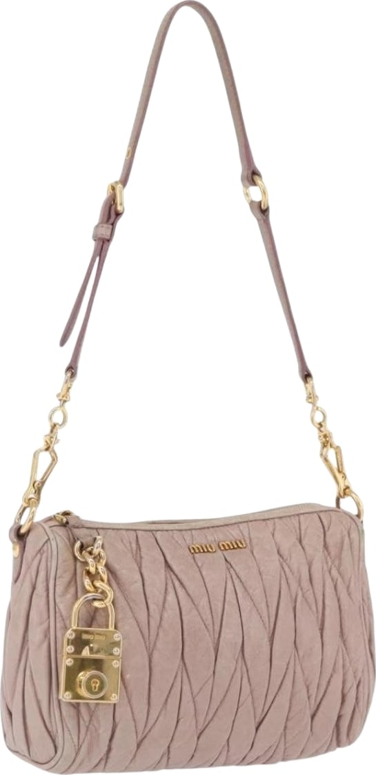 Miu Miu Shoulder Matelasse Leather Mini