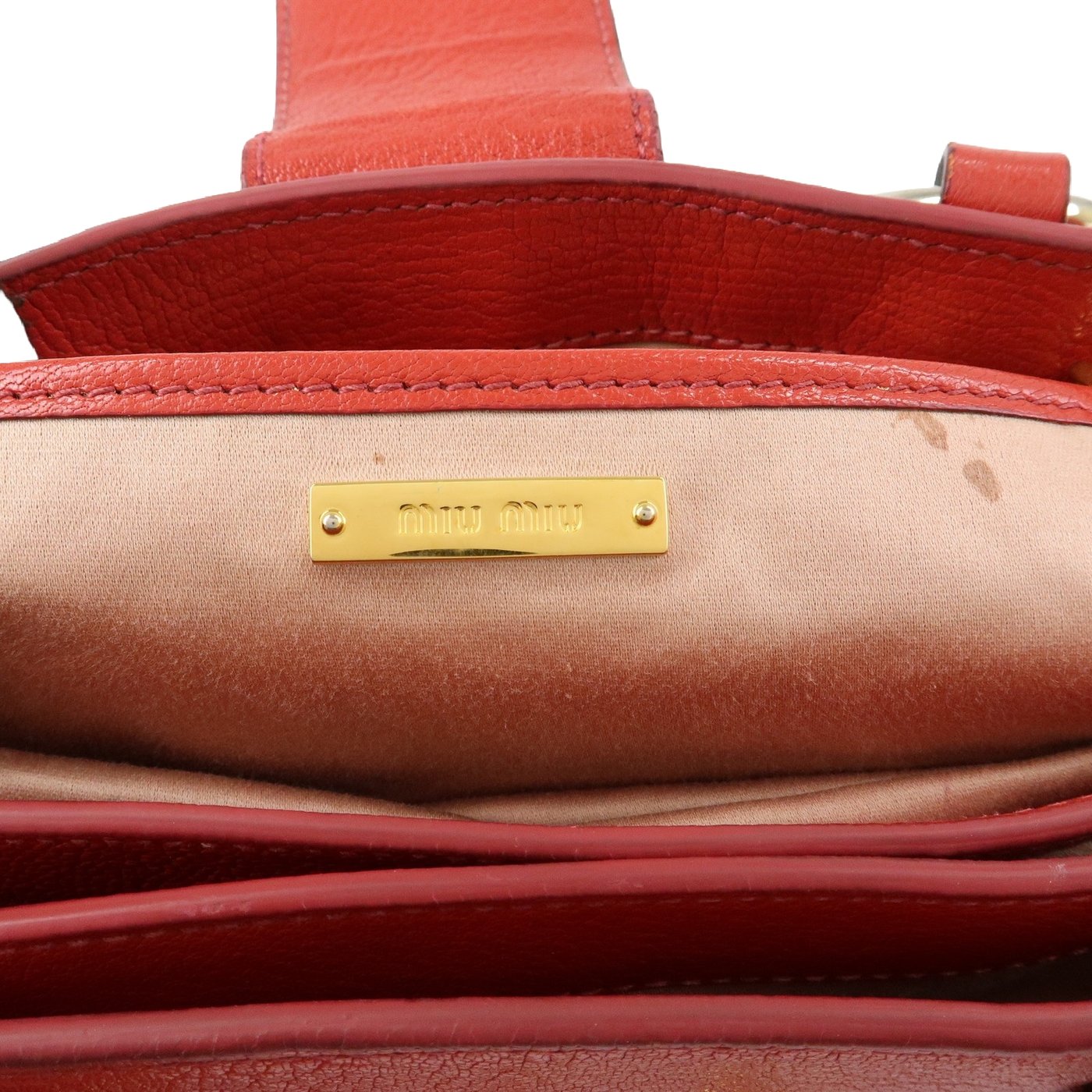 Miu Miu Madras Convertible Lock Leather Small