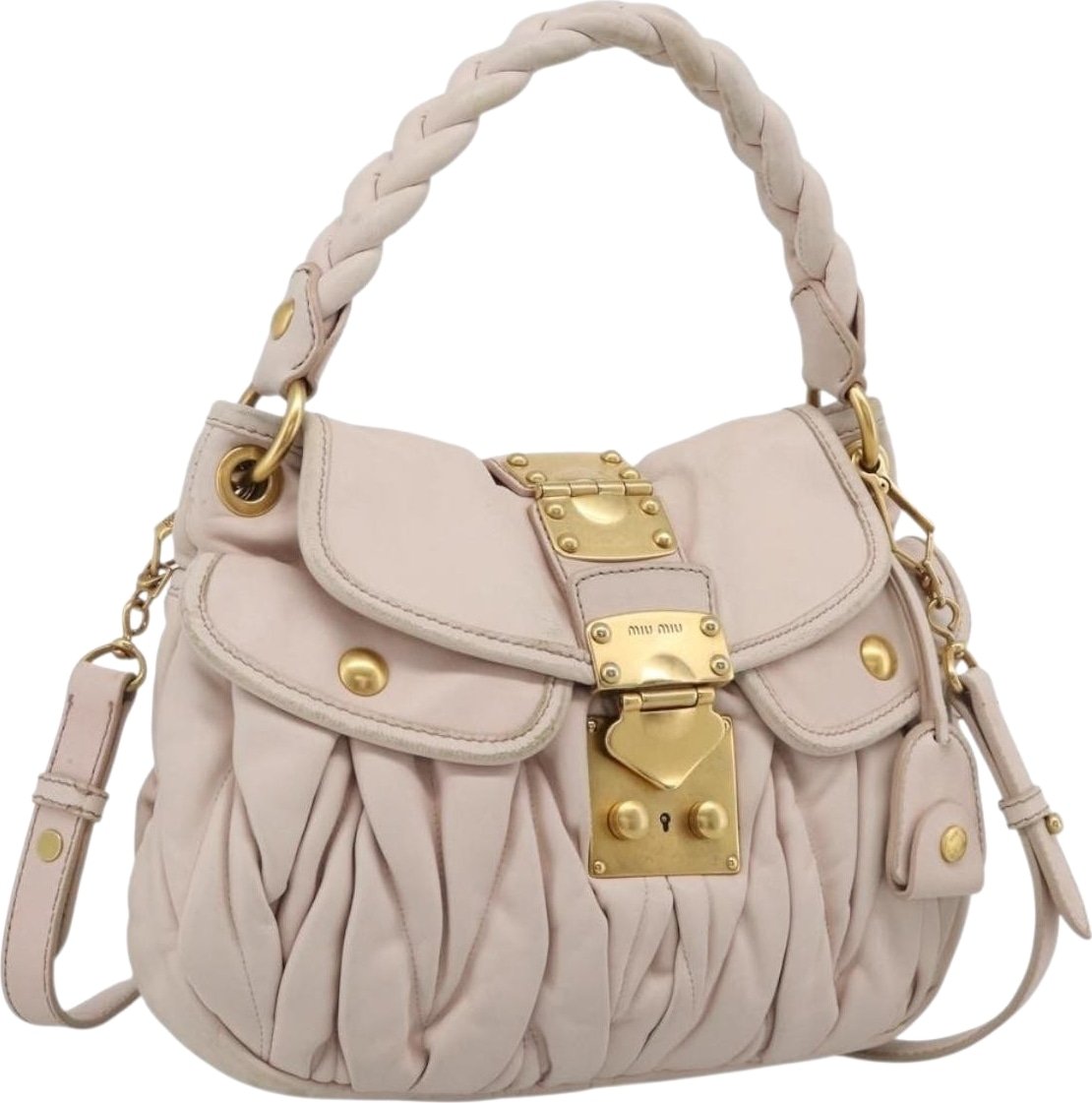 Miu Miu Coffer Hobo Matelasse Leather Large