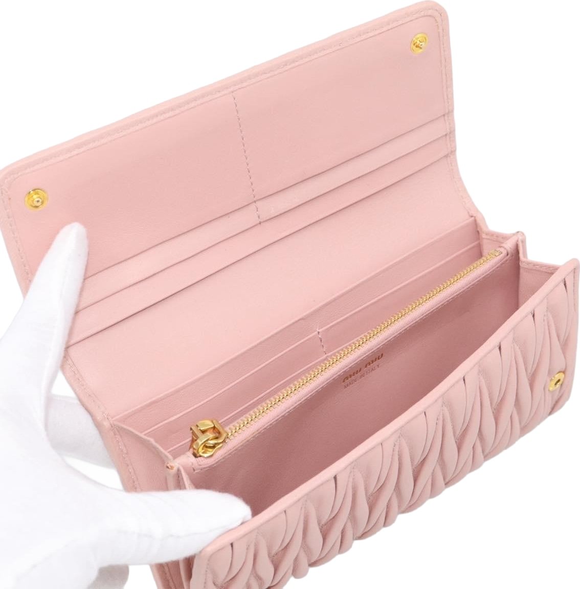 Miu Miu Matelasse Leather