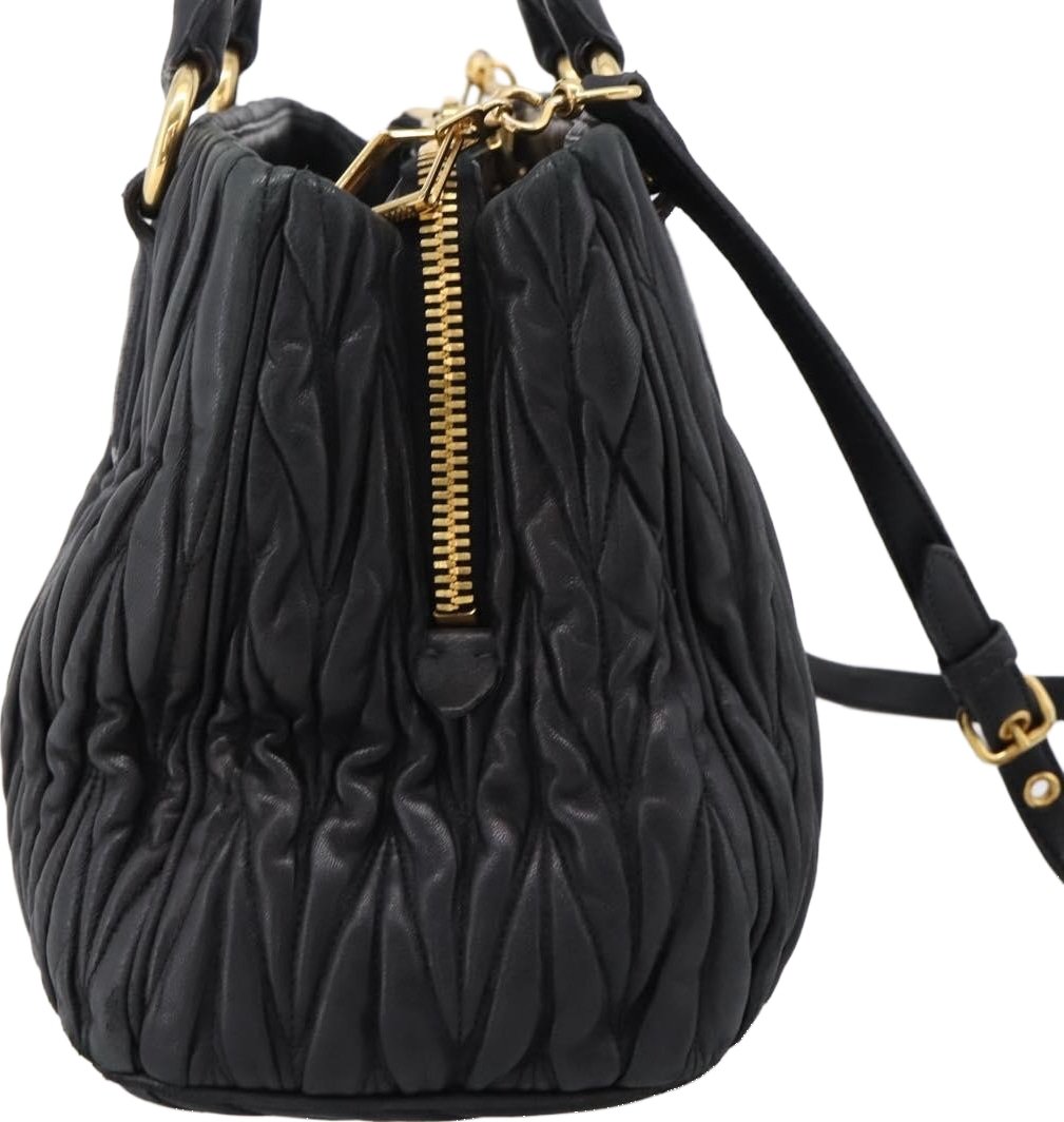 Miu Miu Madras Bowler Matelasse Leather Medium