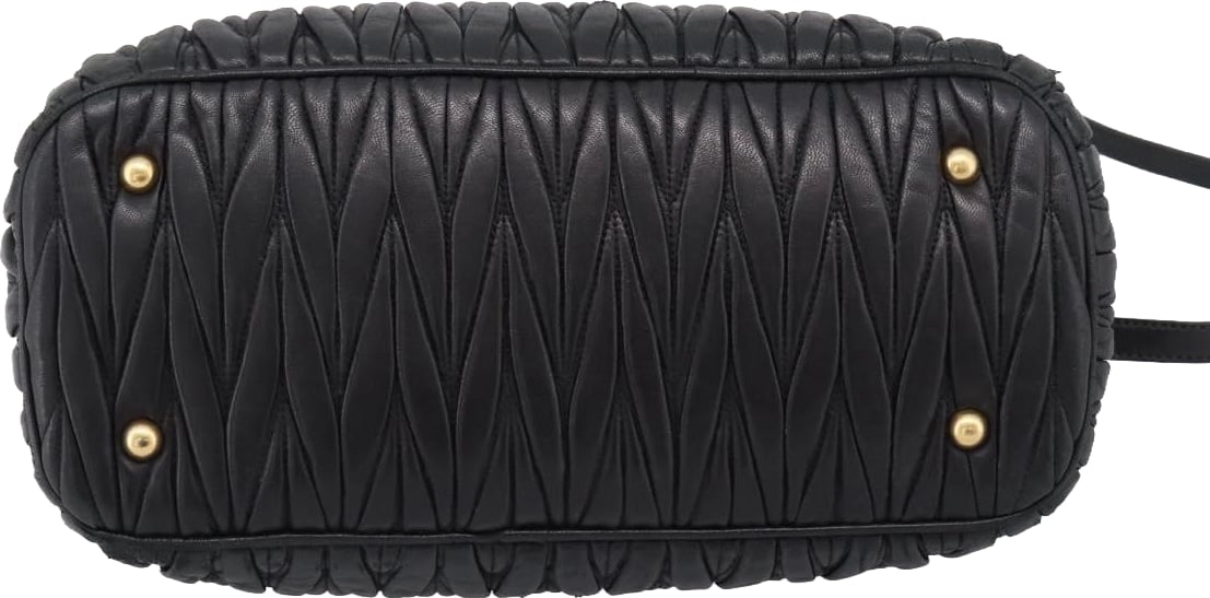 Miu Miu Madras Bowler Matelasse Leather Medium