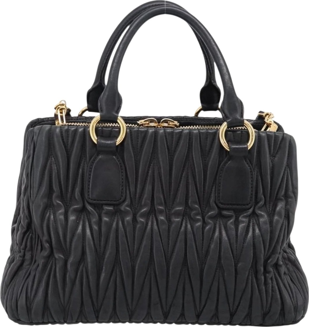 Miu Miu Madras Bowler Matelasse Leather Medium