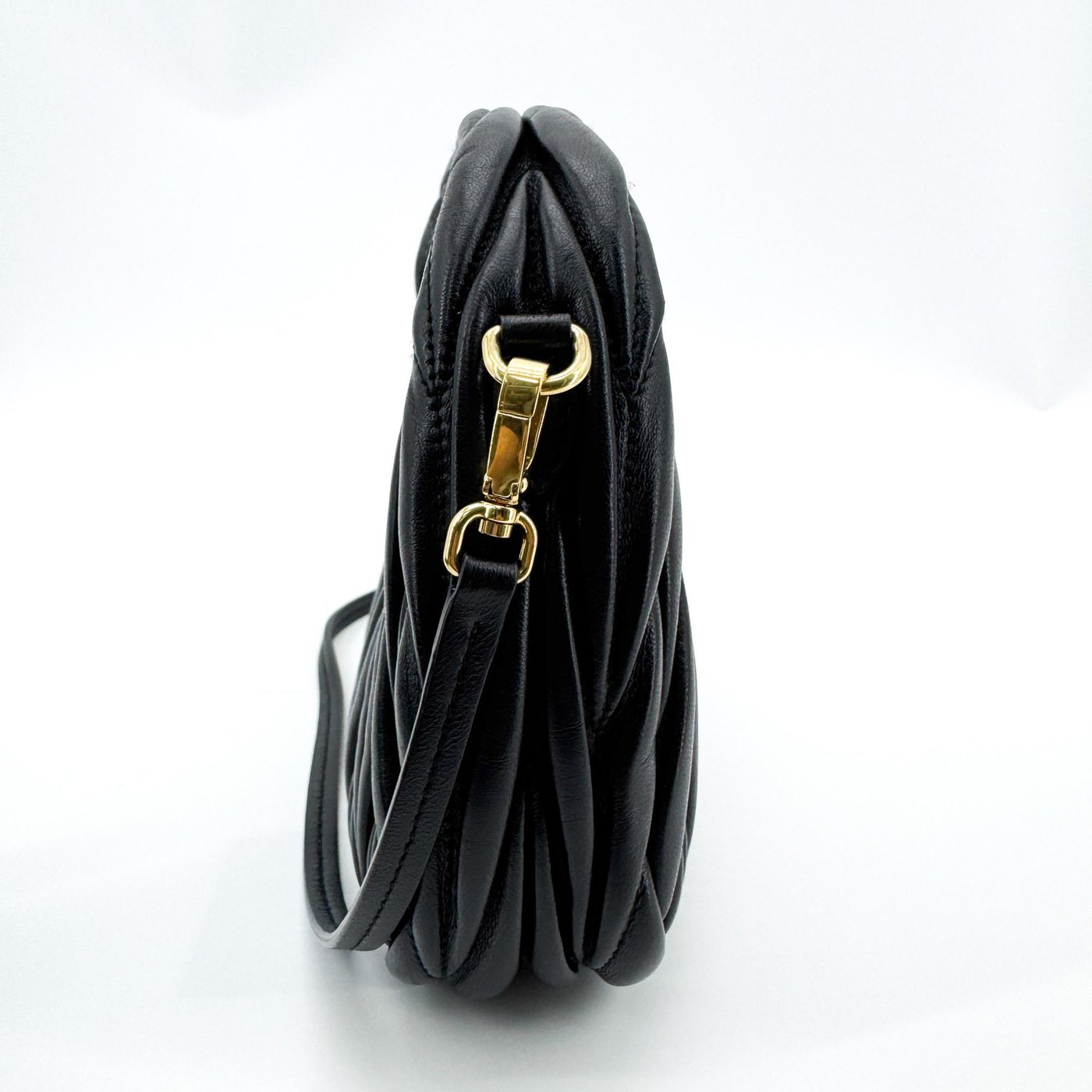 Miu Miu Wander Hobo Matelasse Leather Micro