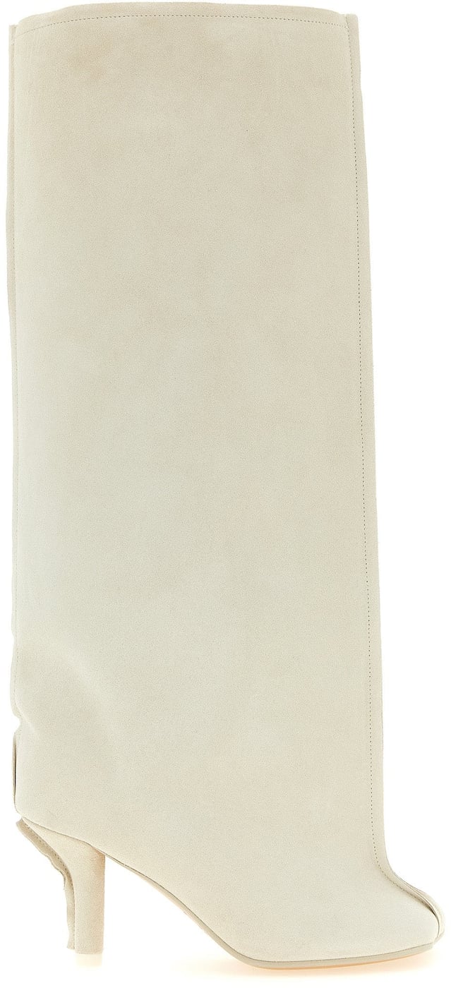 MM6 Maison Margiela White Cowhide Over The Knee