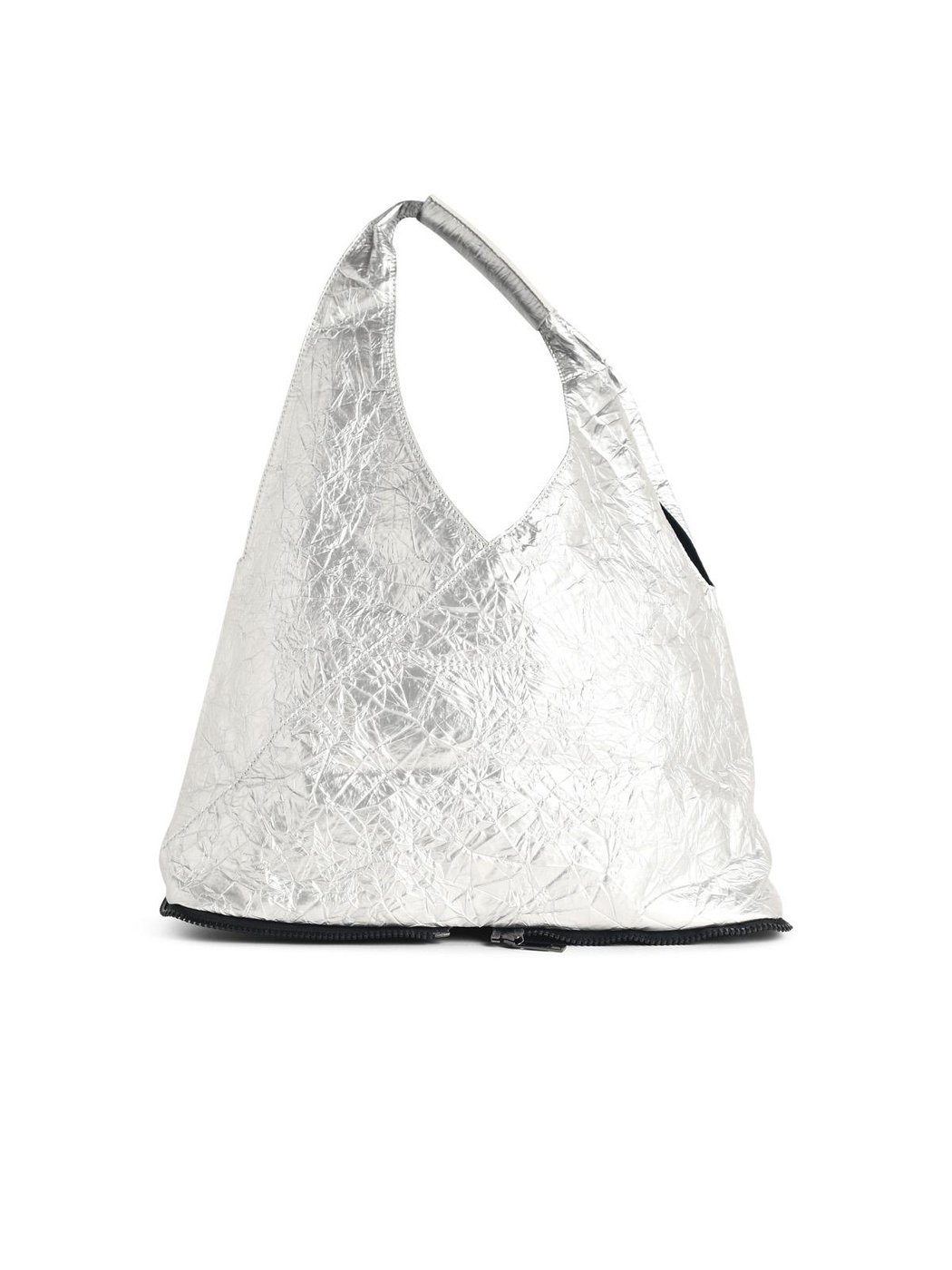 Silver 'Japanese' Polyurethane Bag