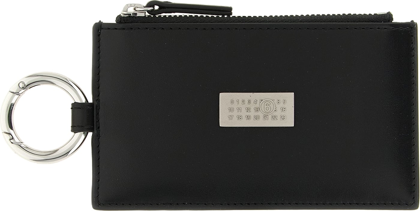 MM6 Maison Margiela Black Calfskin Cardholder