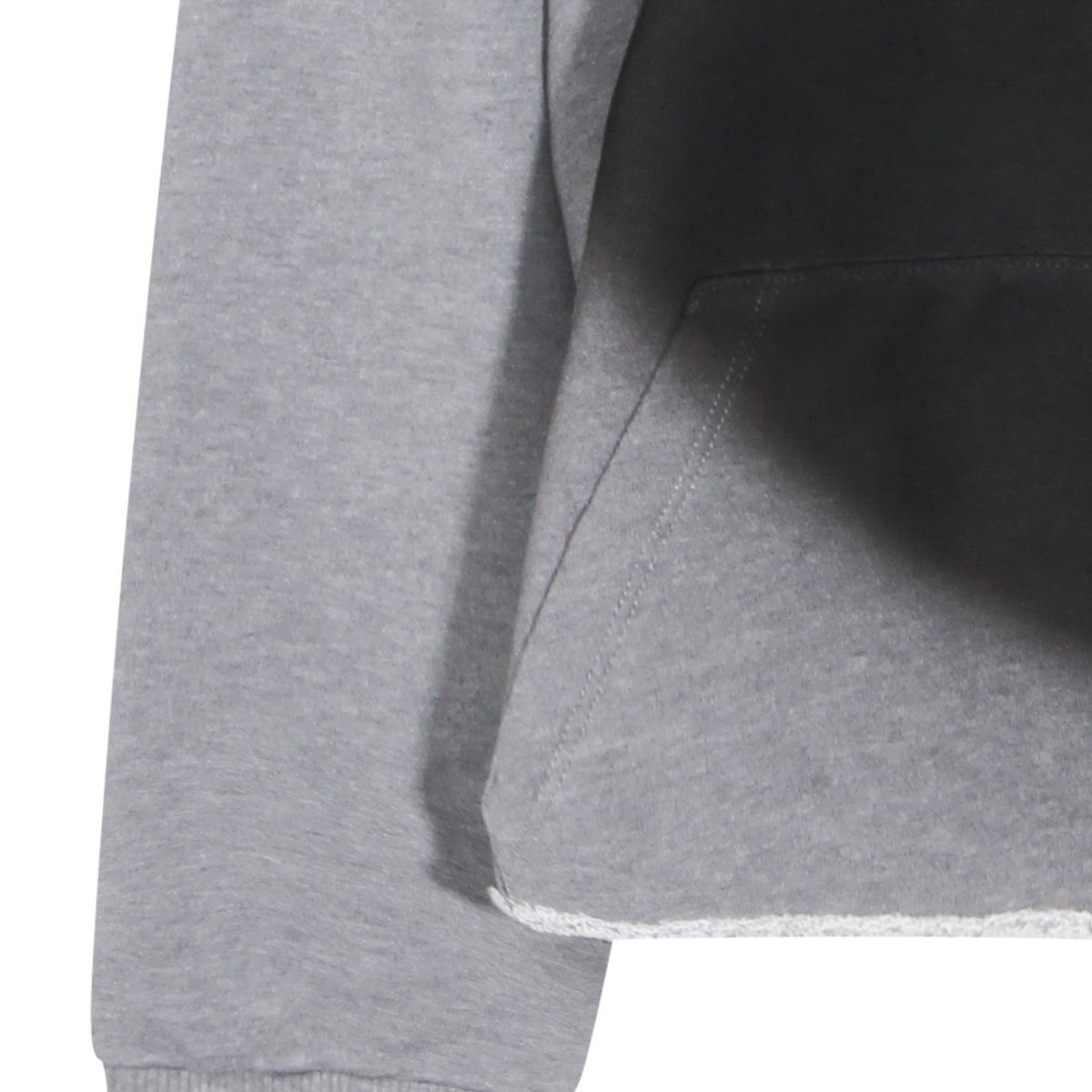 Relaxed Fit Grey Knit Hooded Sweatshirt