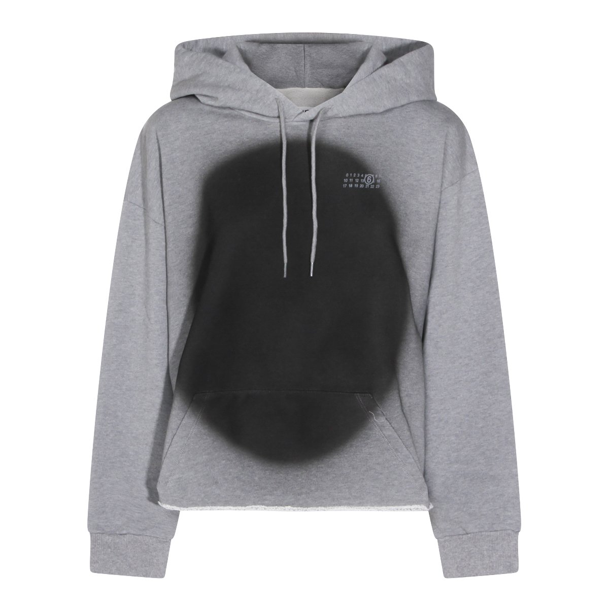 Relaxed Fit Grey Knit Hooded Sweatshirt