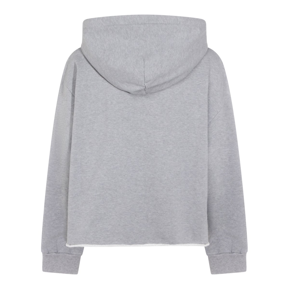 Relaxed Fit Grey Knit Hooded Sweatshirt
