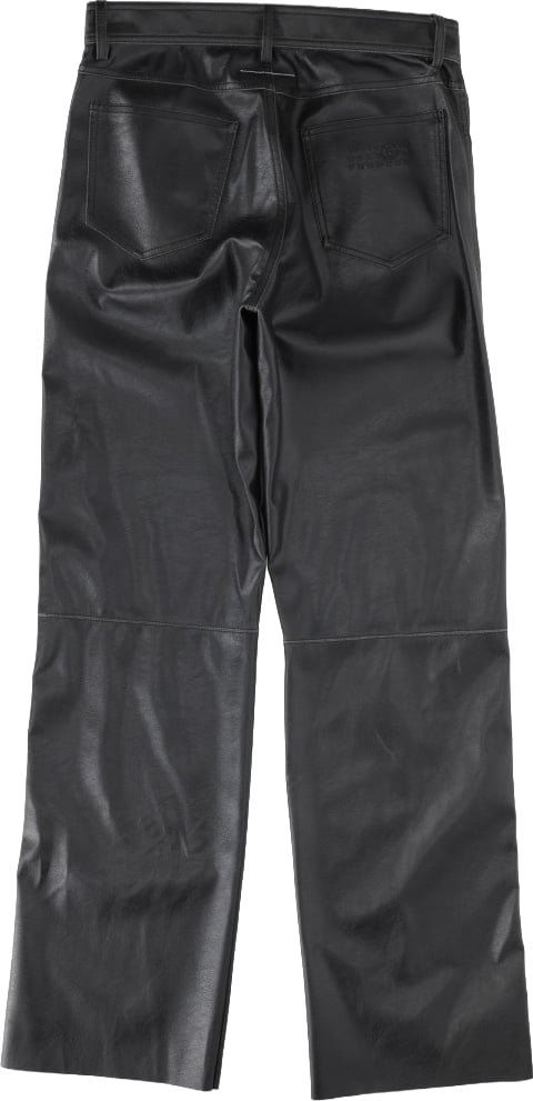 jeans 5 tasche effetto pelle