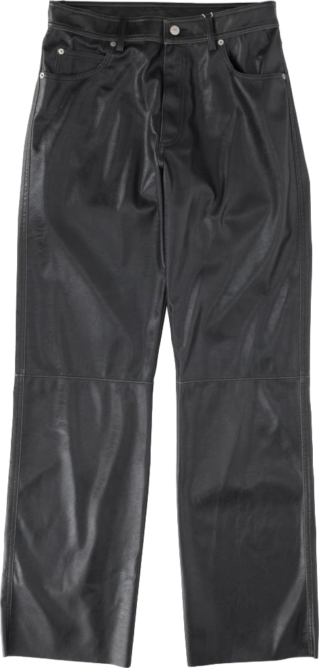 jeans 5 tasche effetto pelle