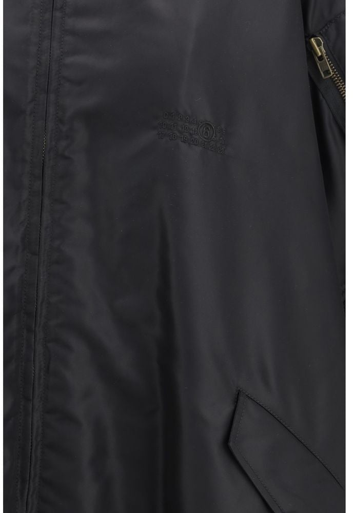 MM6 Black Polyamide Cloacks
