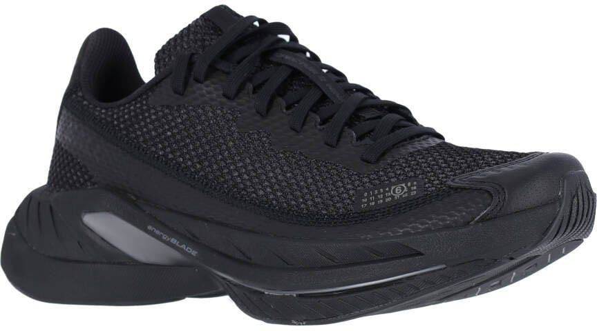 Rounded Toe Sneakers With Textured Rubber Sole And Logo Details