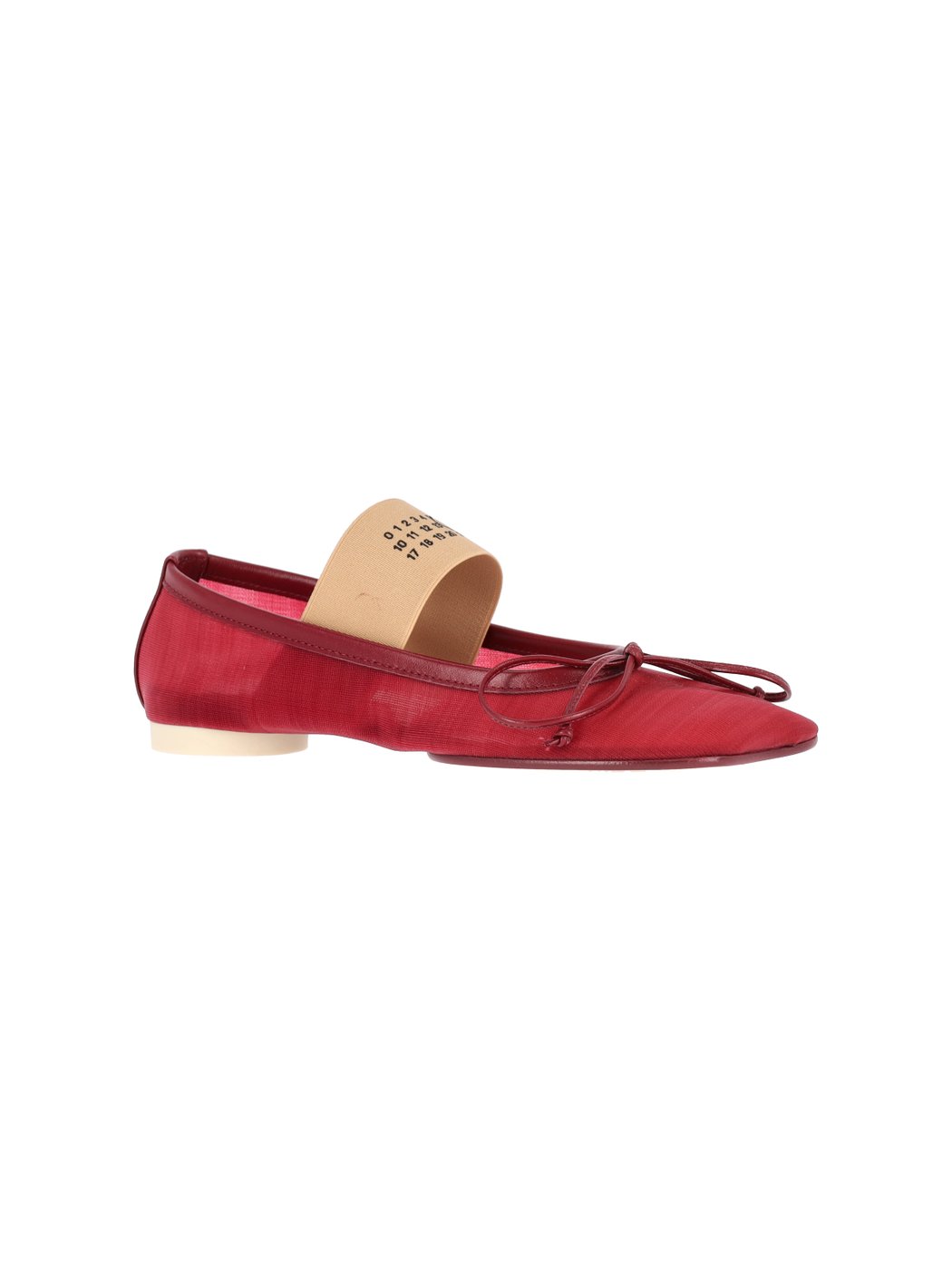 Red Anatomic Fabric Flats