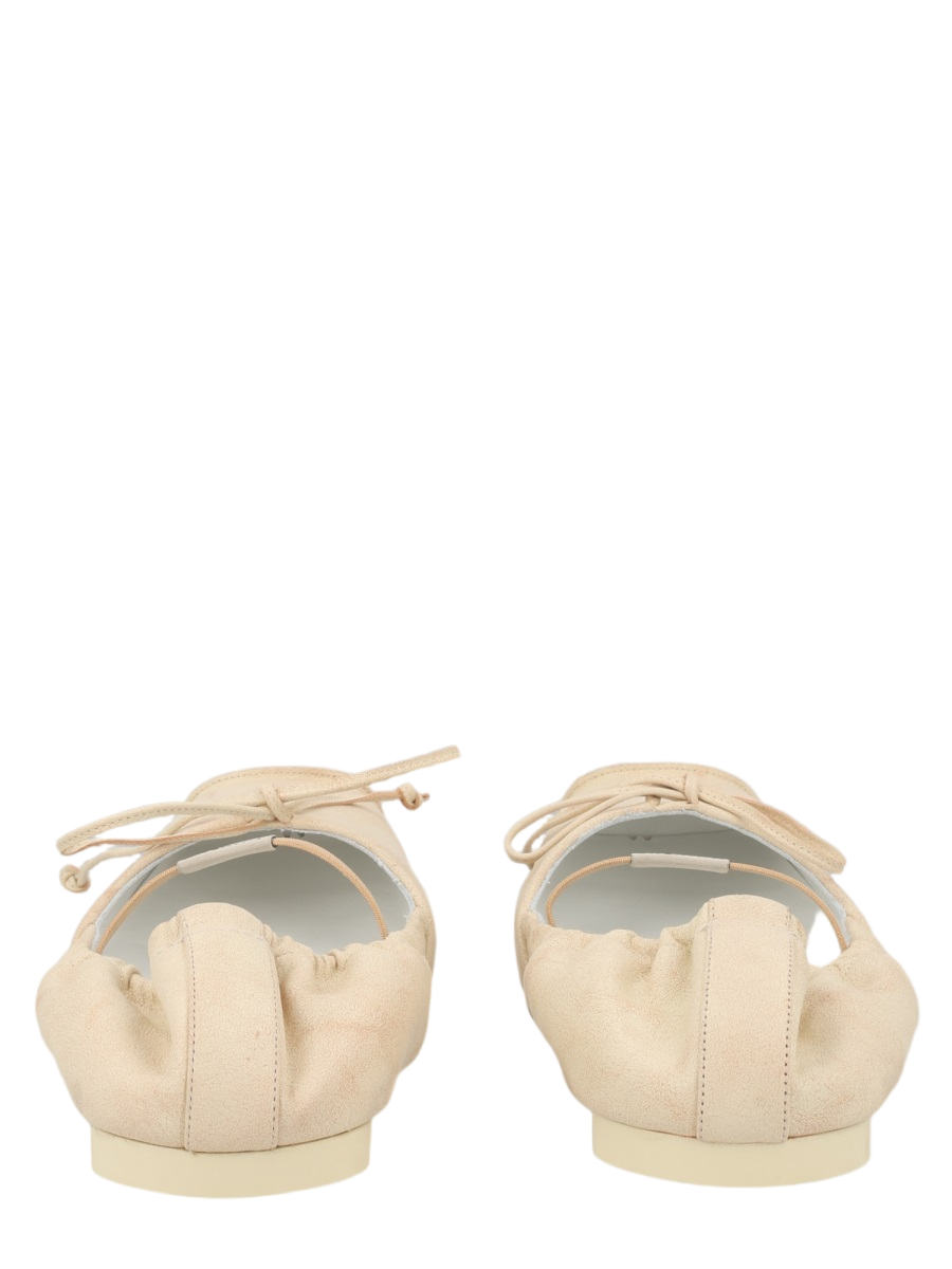Squared Toe Gathered Heel Flats