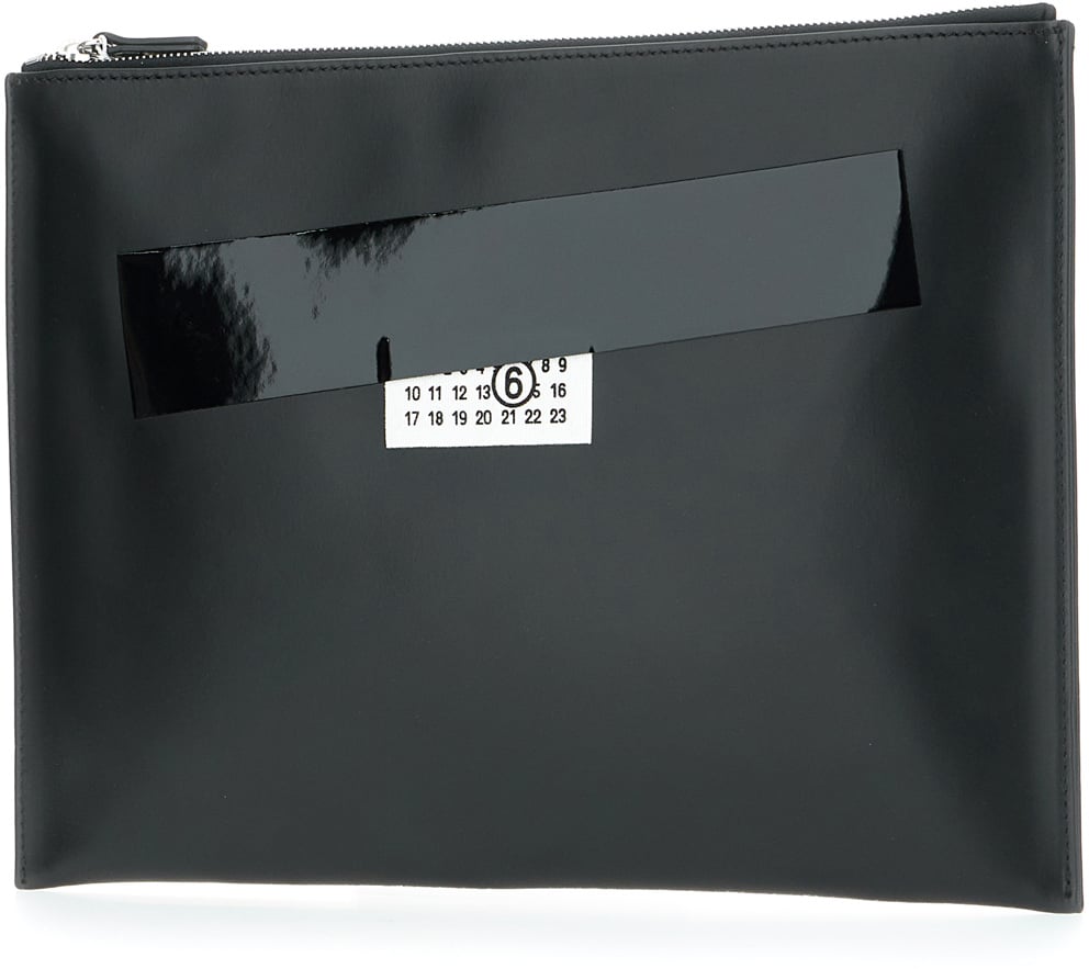 Mm6 Maison Margiela Black leather pouch