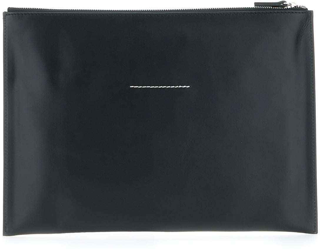 Mm6 Maison Margiela Black leather pouch