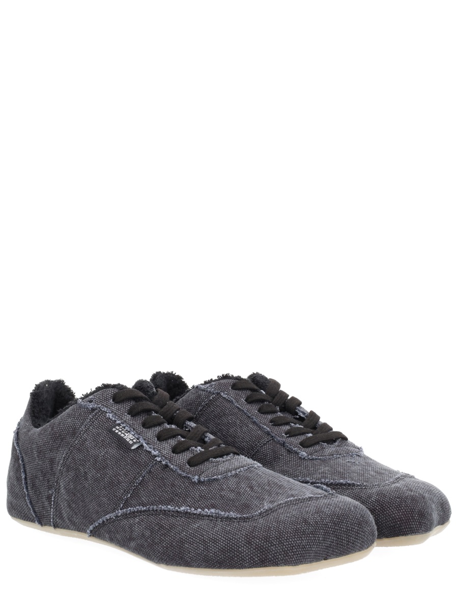 Black Anatomical Cotton Canvas Sneakers
