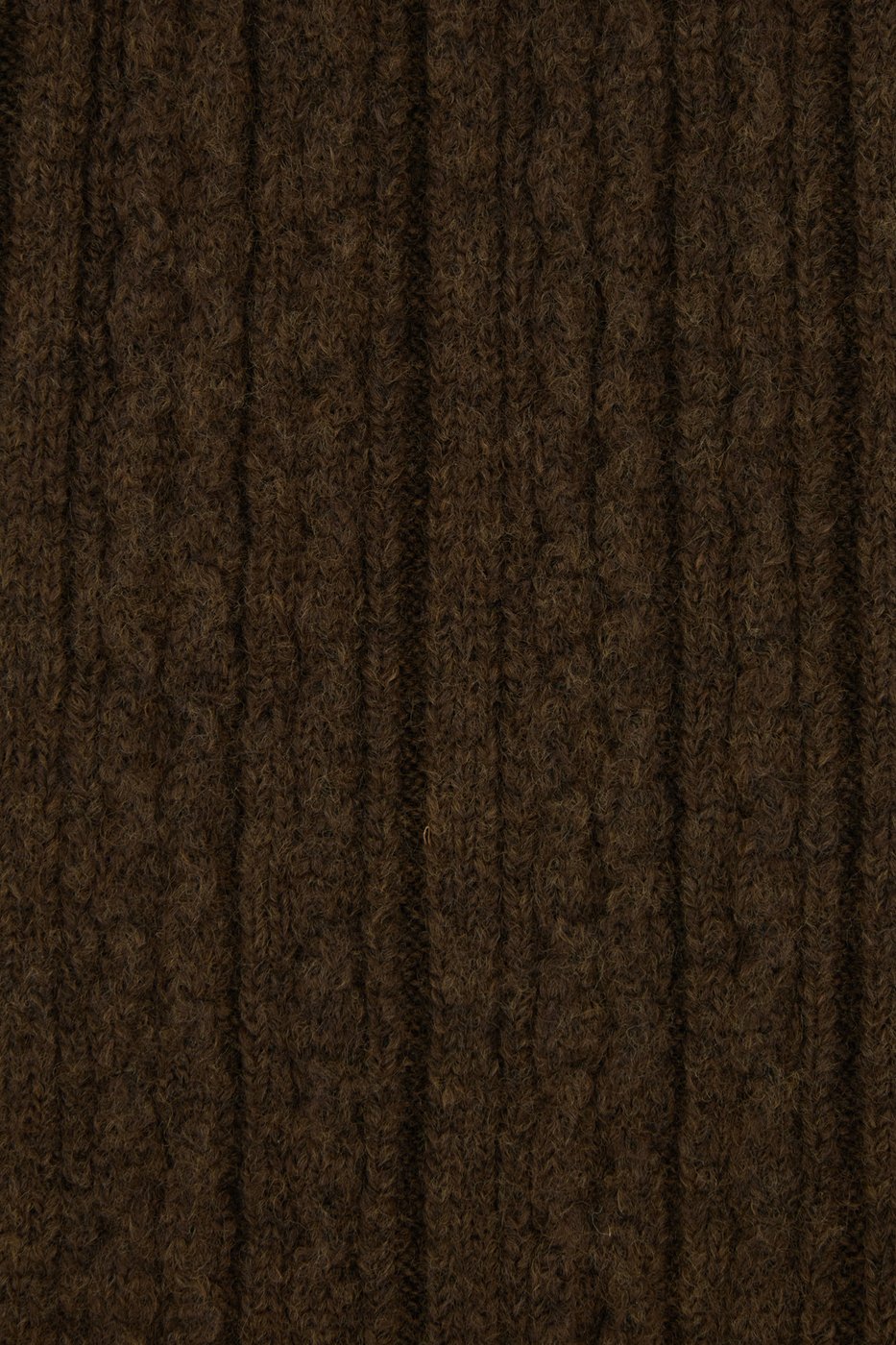 Mm6 Maison Margiela Chocolate stretch wool blend scarf