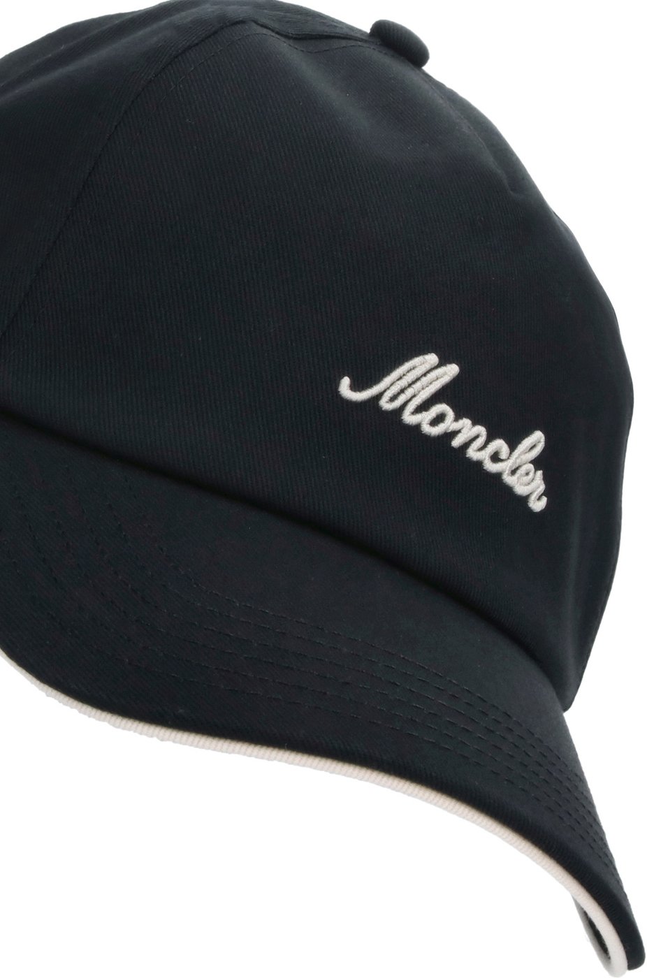 Black Curved Visor Cotton Baseball Cap