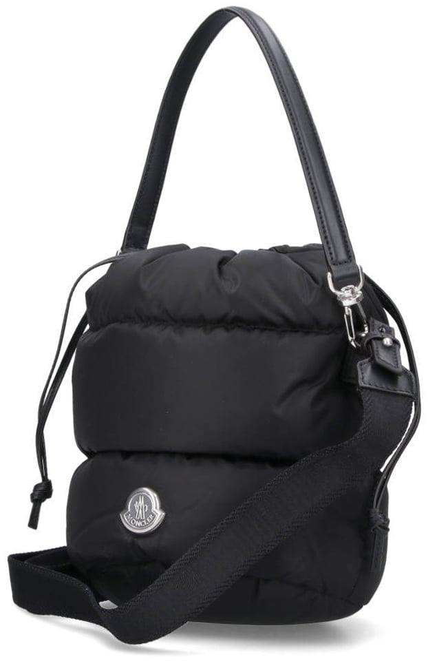 Black Caradoc Quilted Nylon Bucket Bag