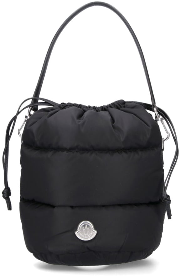 Black Caradoc Quilted Nylon Bucket Bag