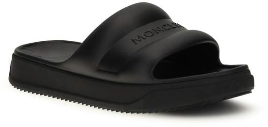 Moncler Black Rubber Flat Sandals