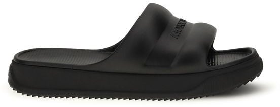 Moncler Black Rubber Flat Sandals
