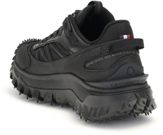Moncler Black Calf Leather Bos Taurus Athletic Sneakers