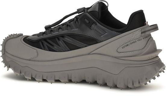 Moncler Gray Calf Leather Bos Taurus Athletic Sneakers