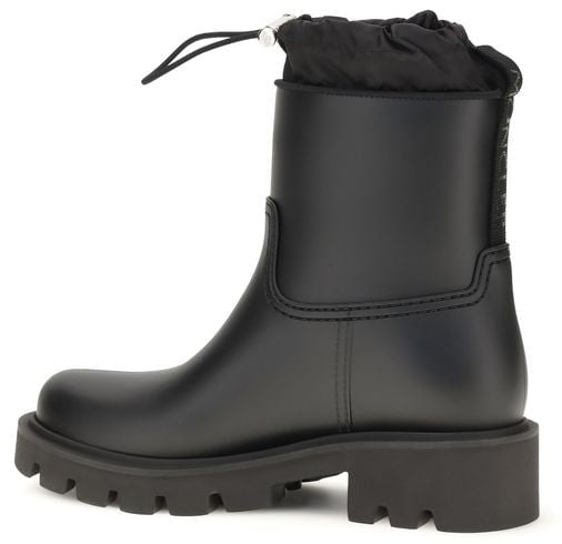 Moncler Black Pvc Rain Boots