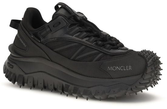 Moncler Black Calf Leather Bos Taurus Athletic Sneakers