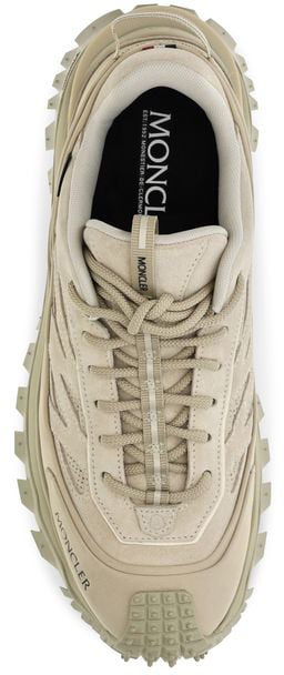 Moncler Beige Calf Leather Bos Taurus Athletic Sneakers