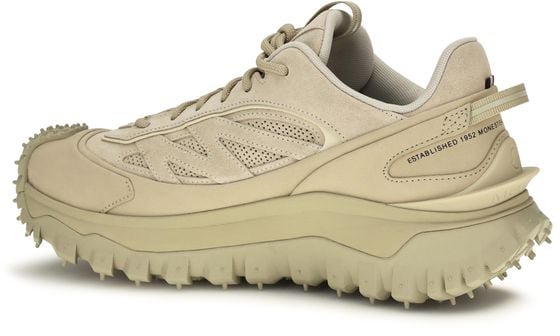 Moncler Beige Calf Leather Bos Taurus Athletic Sneakers
