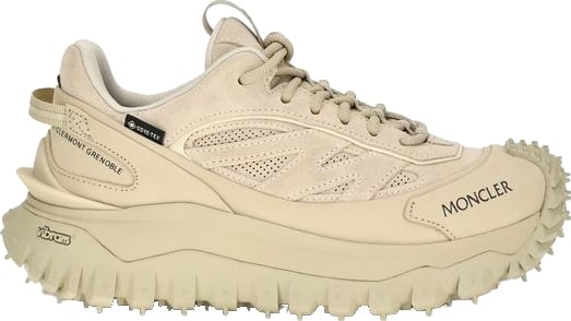 Moncler Beige Calf Leather Bos Taurus Athletic Sneakers
