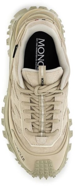 Moncler Beige Calf Leather Bos Taurus Athletic Sneakers