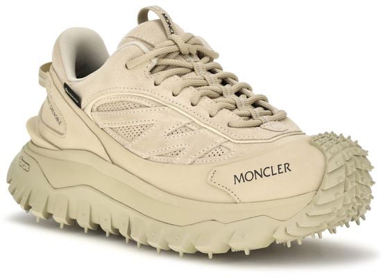 Moncler Beige Calf Leather Bos Taurus Athletic Sneakers