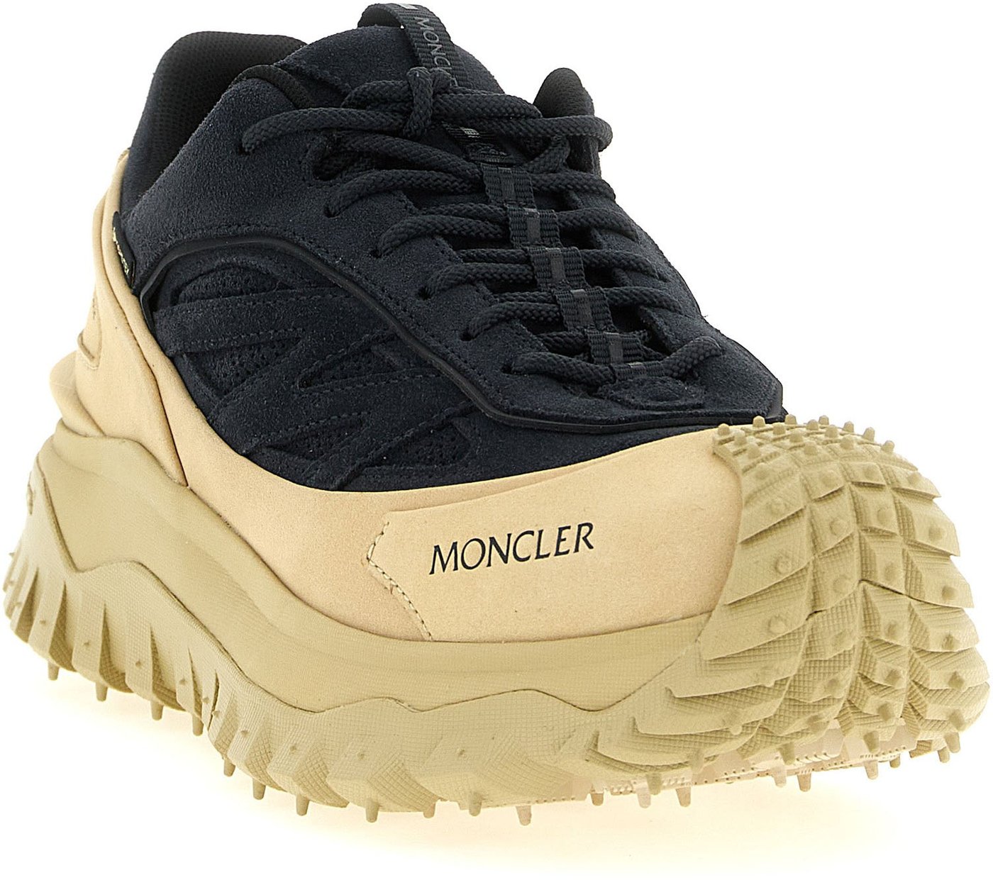 Moncler Blue Leather Athletic Sneakers