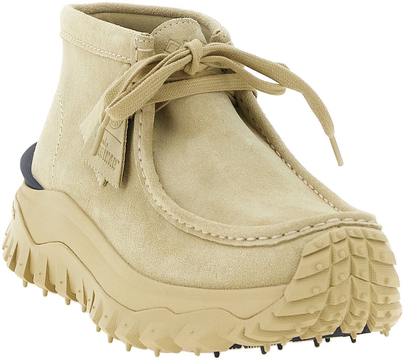 Moncler Beige Leather Ankle Boots