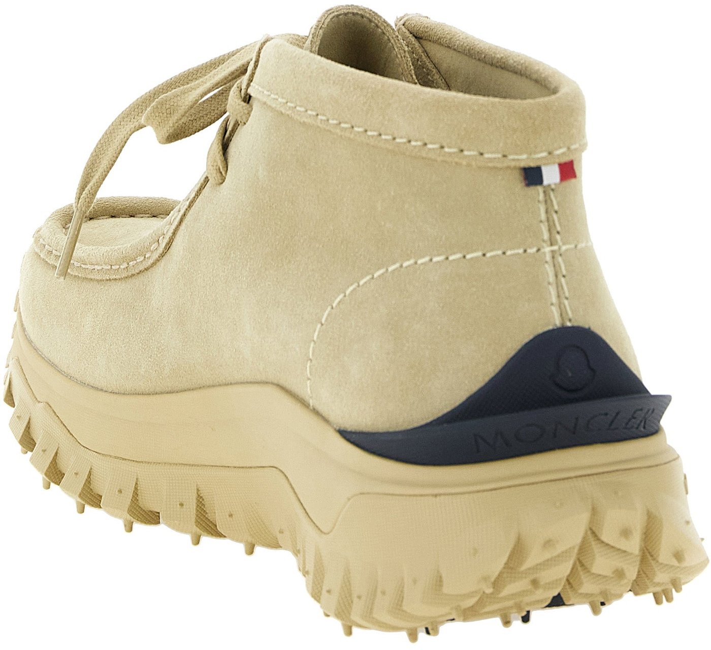 Moncler Beige Leather Ankle Boots