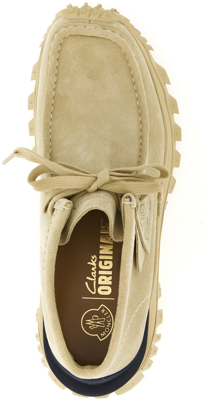 Moncler Beige Leather Ankle Boots
